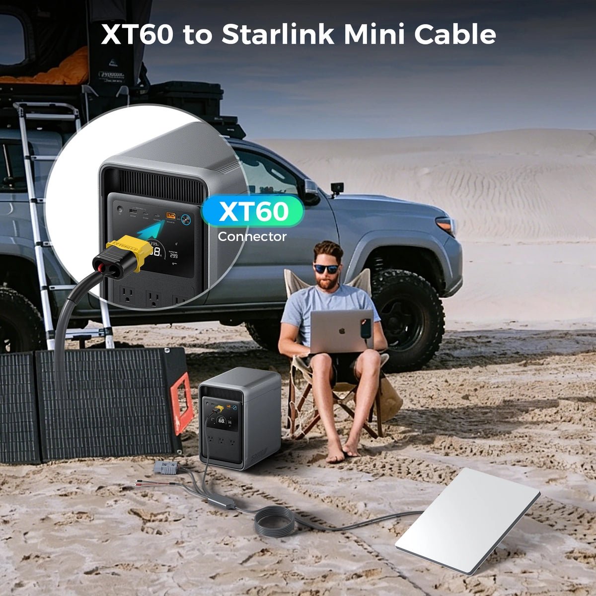 Starlink Mini 3-in-1 Power Cable, Anderson, U-Fork Terminals & XT60 - Parts4Star