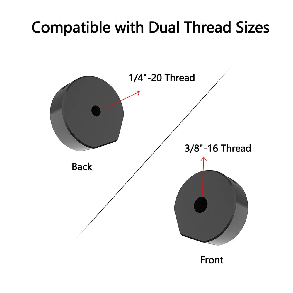 Adaptateur de montage pour trépied nouvelle version 2025 Starlink Mini–Compatible avec les filetages 1/4"-20 et 3/8"-16