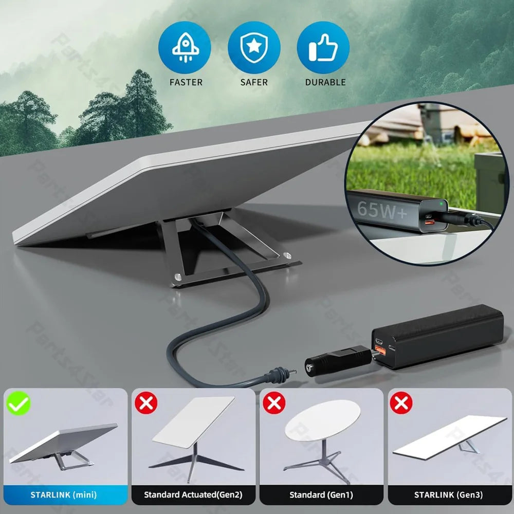 Adaptateur de câble d'alimentation USB-C mâle vers CC femelle pour Starlink Mini