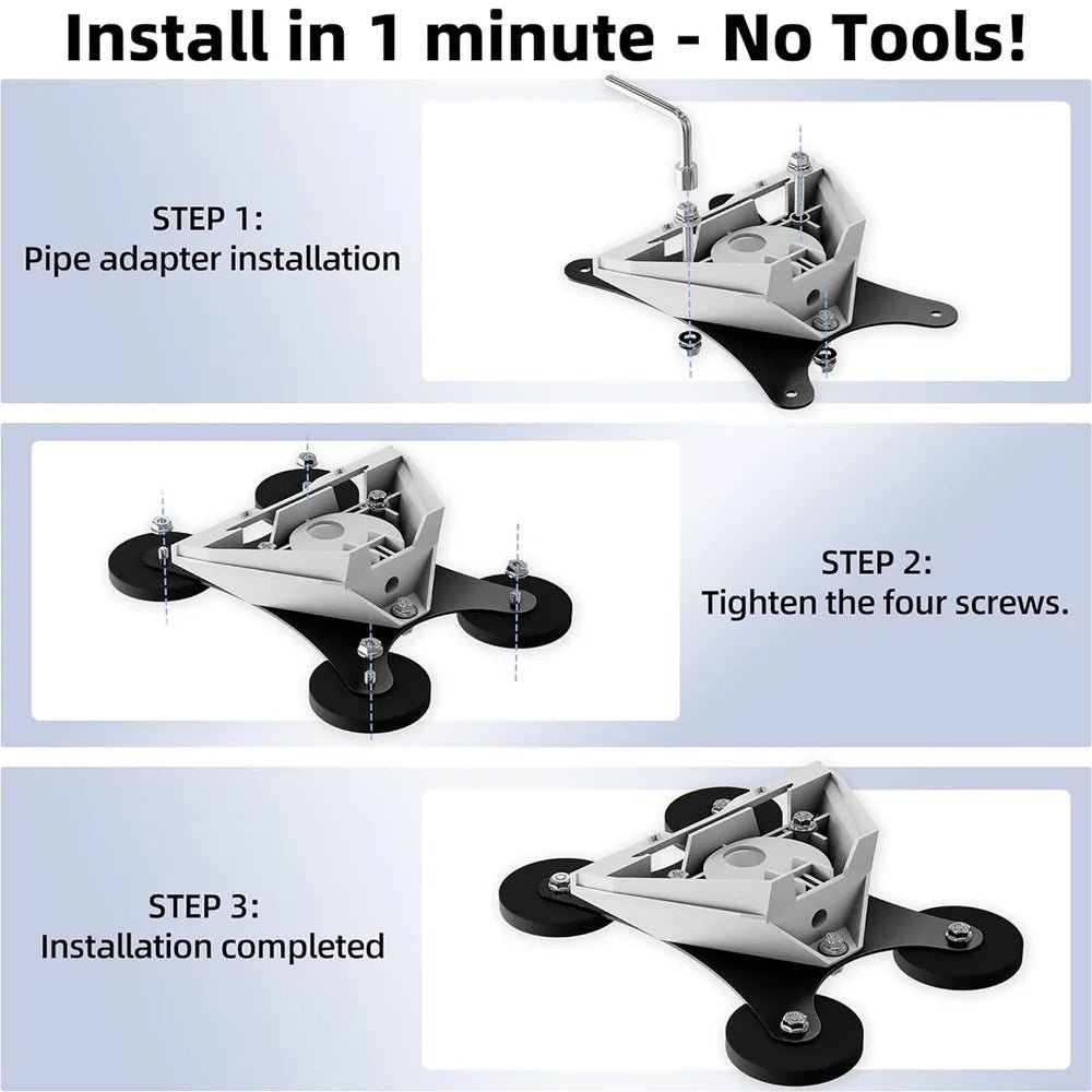 Magnetic No - Drill Car Mount for Starlink Mini – 2025 New Version - Parts4Star