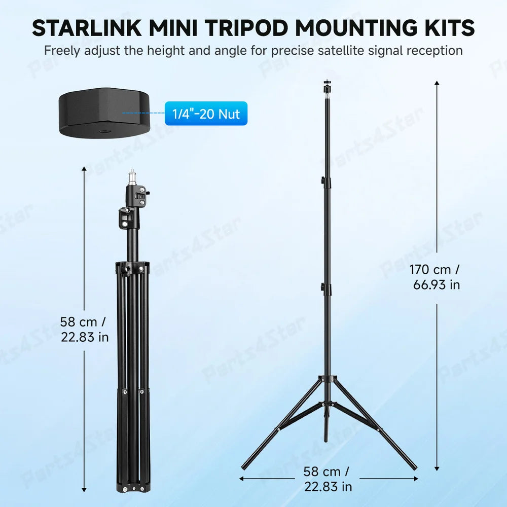 Starlink Mini Adjustable Tripod Mount – 2025 New Version