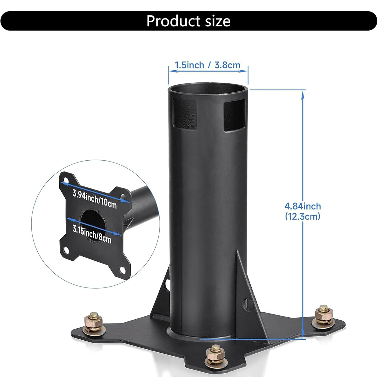 Heavy - Duty Carbon Steel Roof Mount for Starlink Gen 2 Dish - Parts4Star