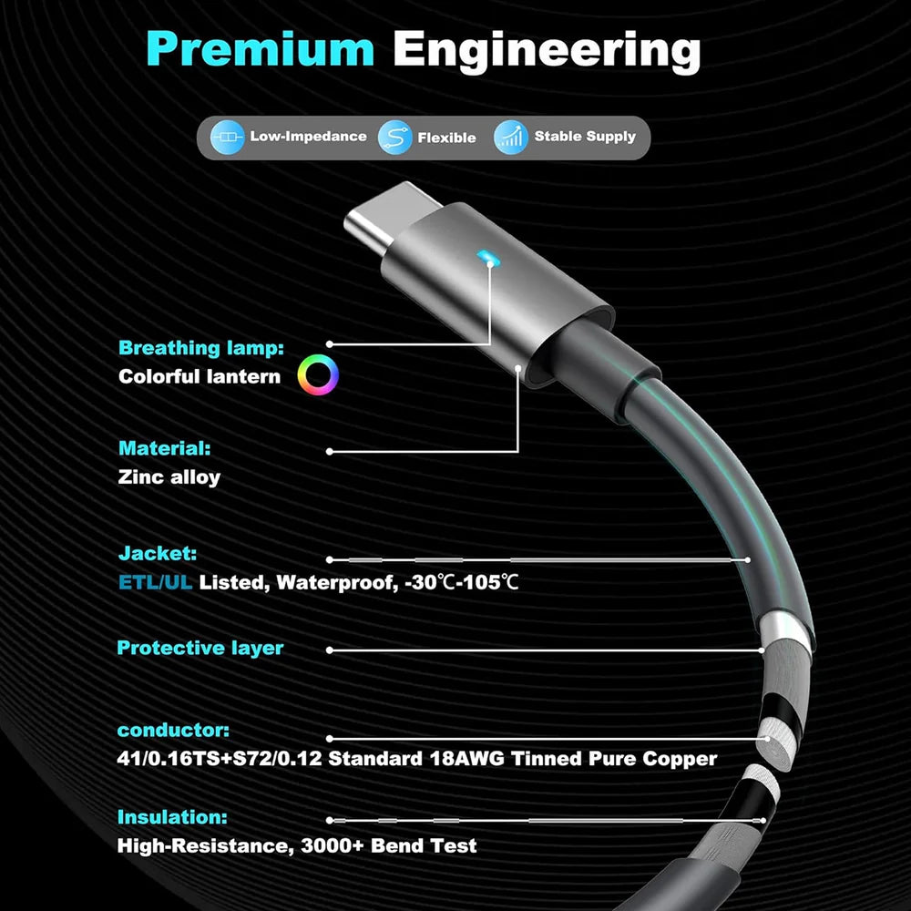 USB - C to DC Cable with LED Indicator for Starlink Mini - Parts4Star
