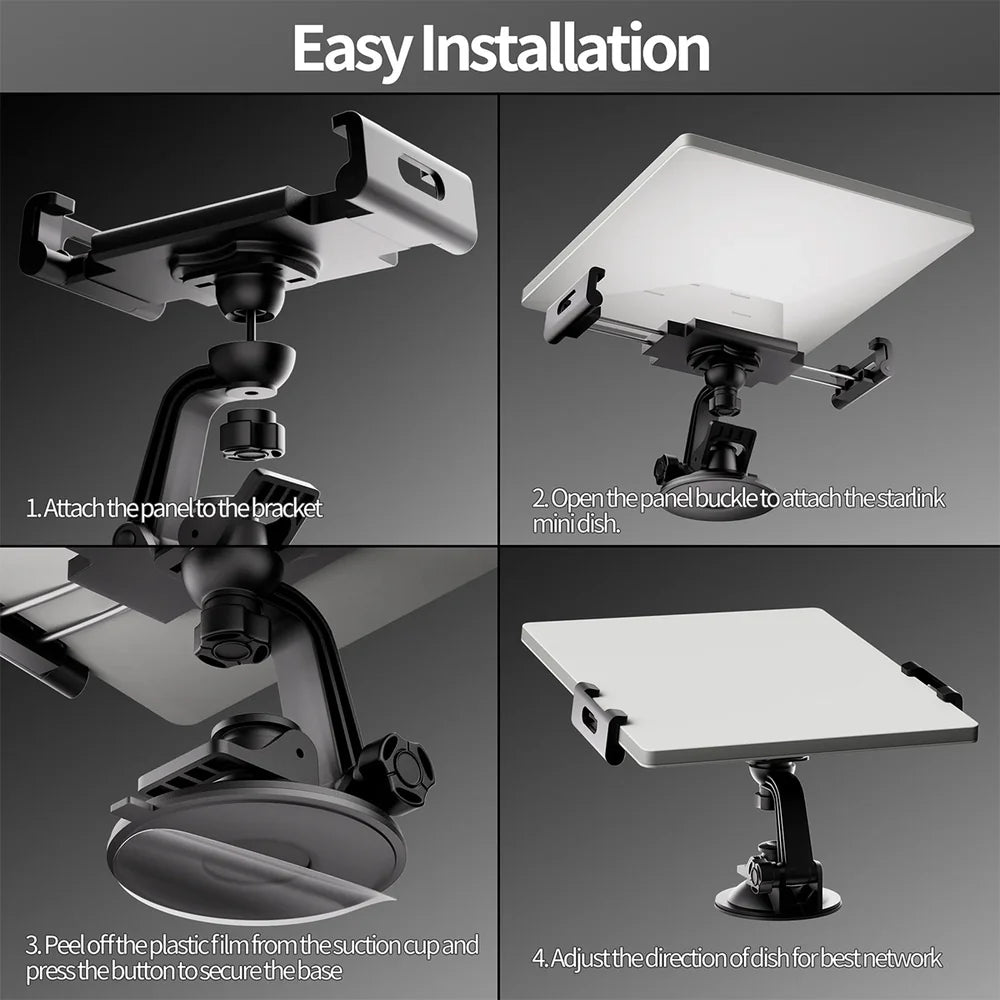 360° Adjustable Suction Cup Mount for Starlink Mini - Parts4Star