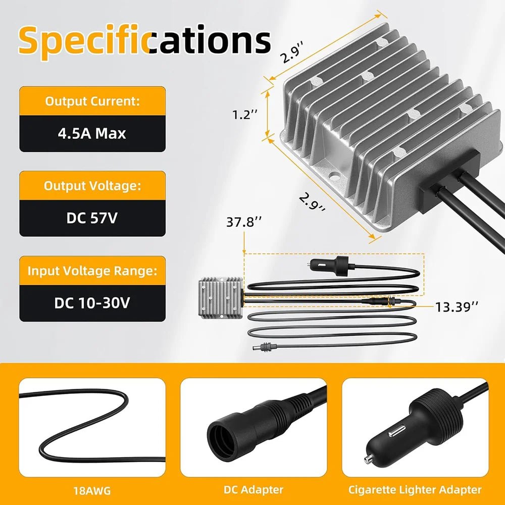 Starlink Gen 3 12V/24V to 57V Car Charger Step - Up Converter for Standard 4 / 4X - Parts4Star