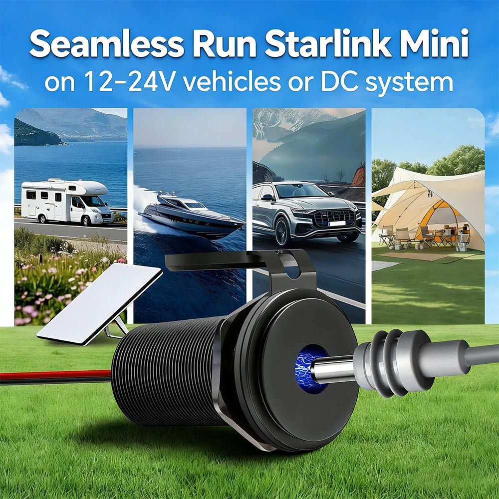 12V to 30V Step - Up Converter Recessed Mount Adapter for Starlink Mini - Parts4Star