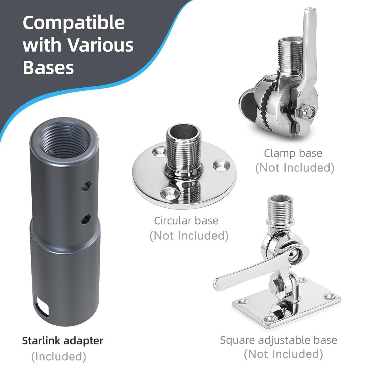 Aluminum Pipe Mount Adapter for Starlink Gen 2 Dish - Parts4Star