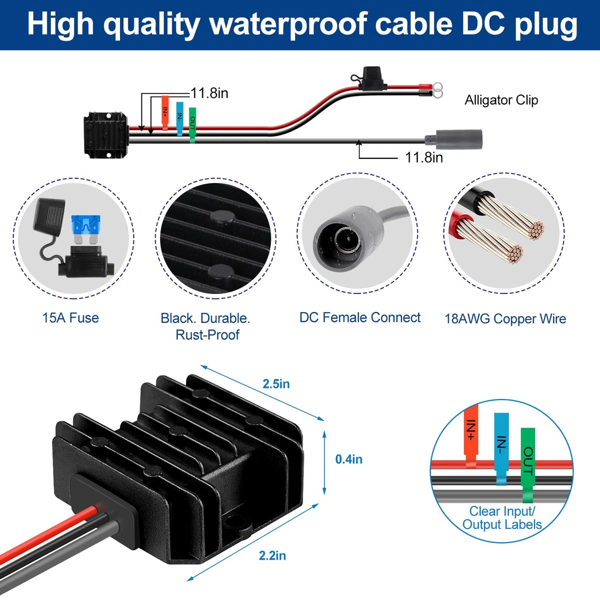 Starlink Mini 30V Converter - 12V/24V DC Step-Up with Female Plug