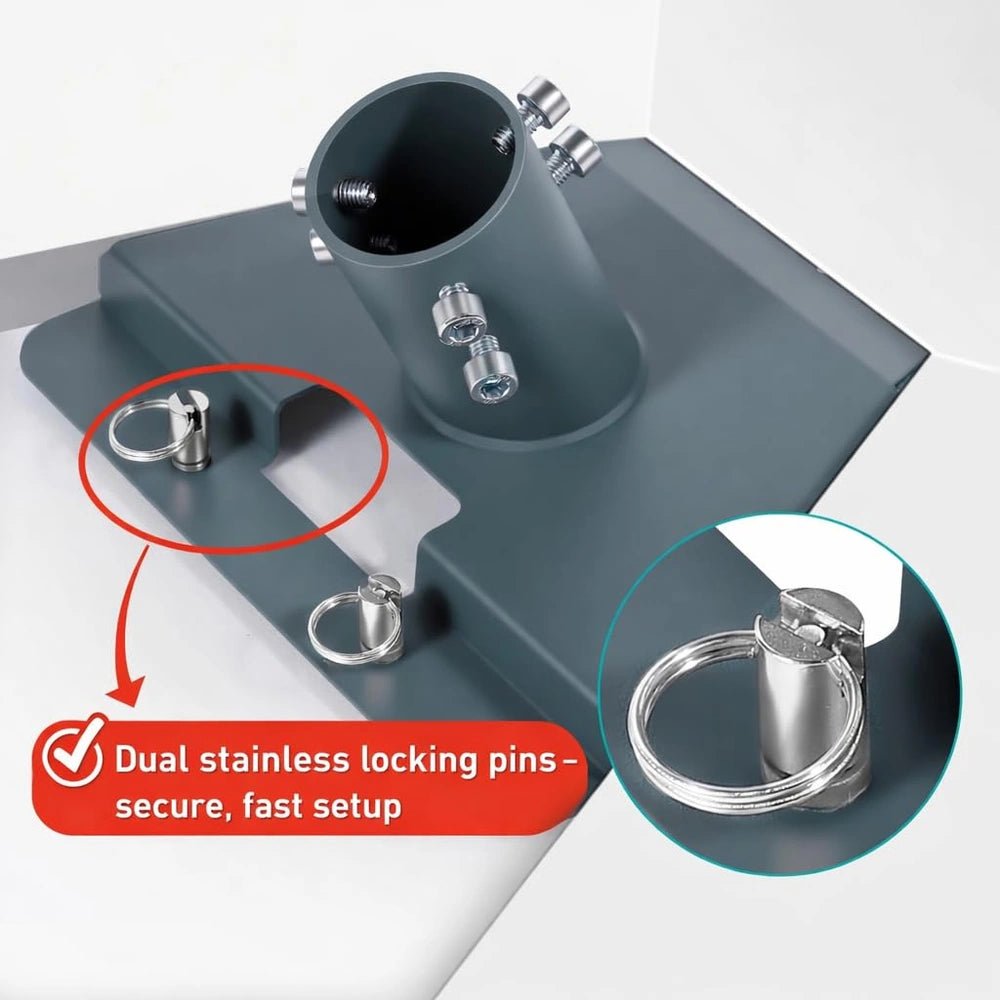 Starlink V4 Quick-Release Pipe Adapter Mount – Carbon Steel, Metal Locking Pins for Standard Gen 3/V3/V4 - Parts4Star