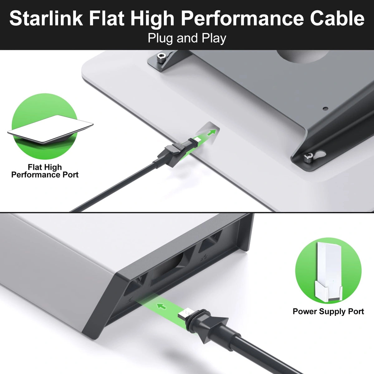 Starlink Câble d'extension de remplacement plat haute performance