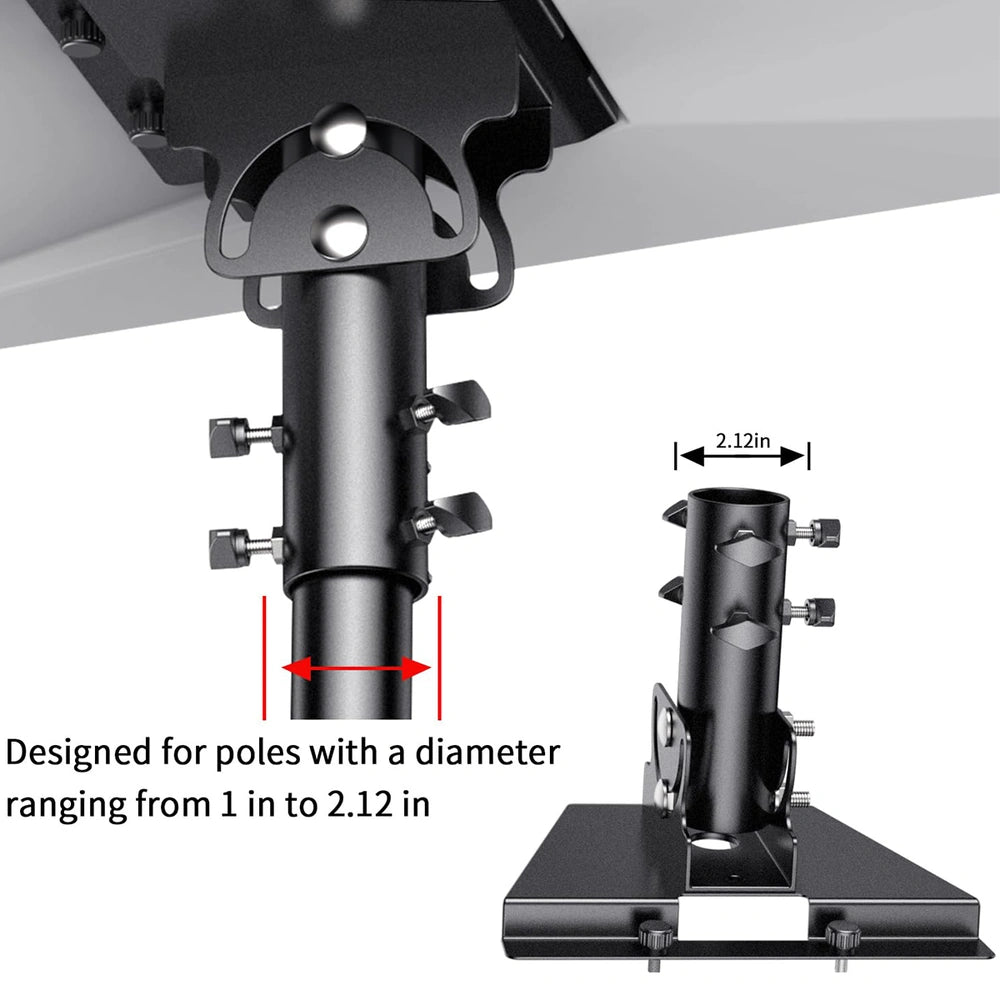 Starlink V4 Adjustable Pipe Adapter Mount – 90°–180° Angle, Heavy-Duty Carbon Steel for Standard Gen 3/V3/V4 - Parts4Star