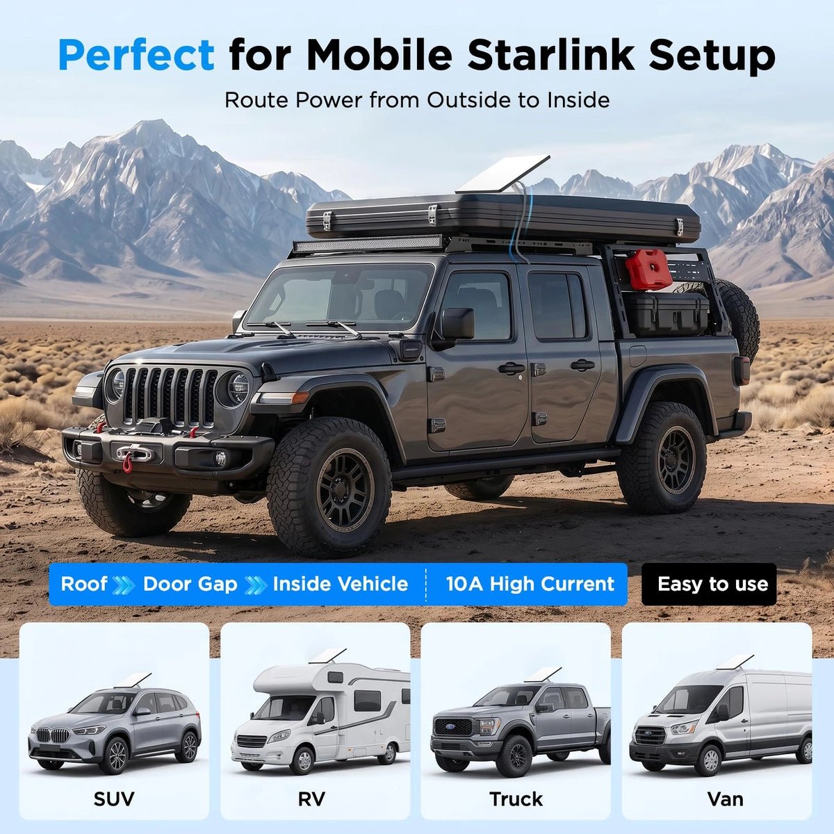 Starlink Mini All-in-One Power & Mount Kit (Starlink Mini Dish Not Included) - Parts4Star