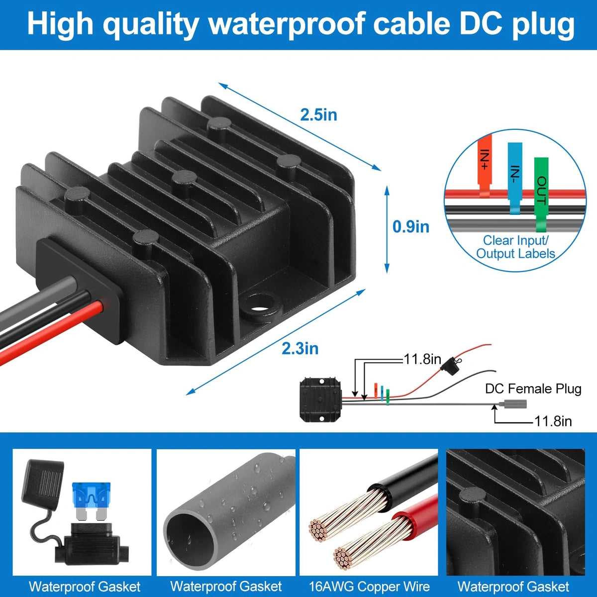Starlink Mini 30V Power Supply - 12V/24V Adapter with DC Female Plug