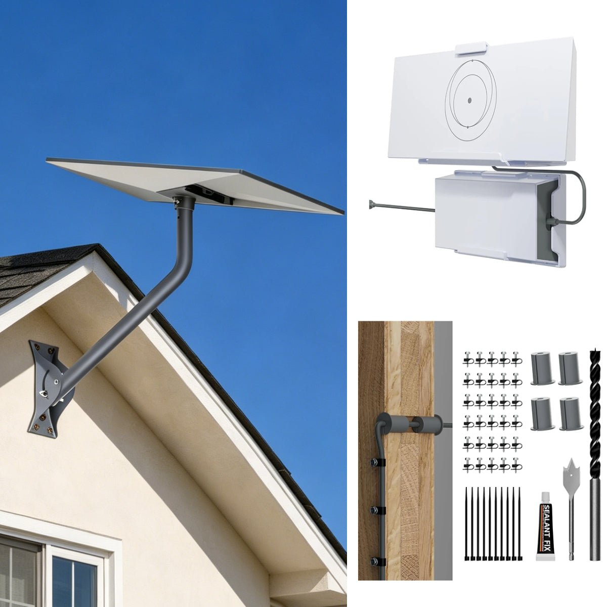 Starlink Gen 3 26" Adjustable Wall Mount Kit with Router & Cable Mounts - Parts4Star