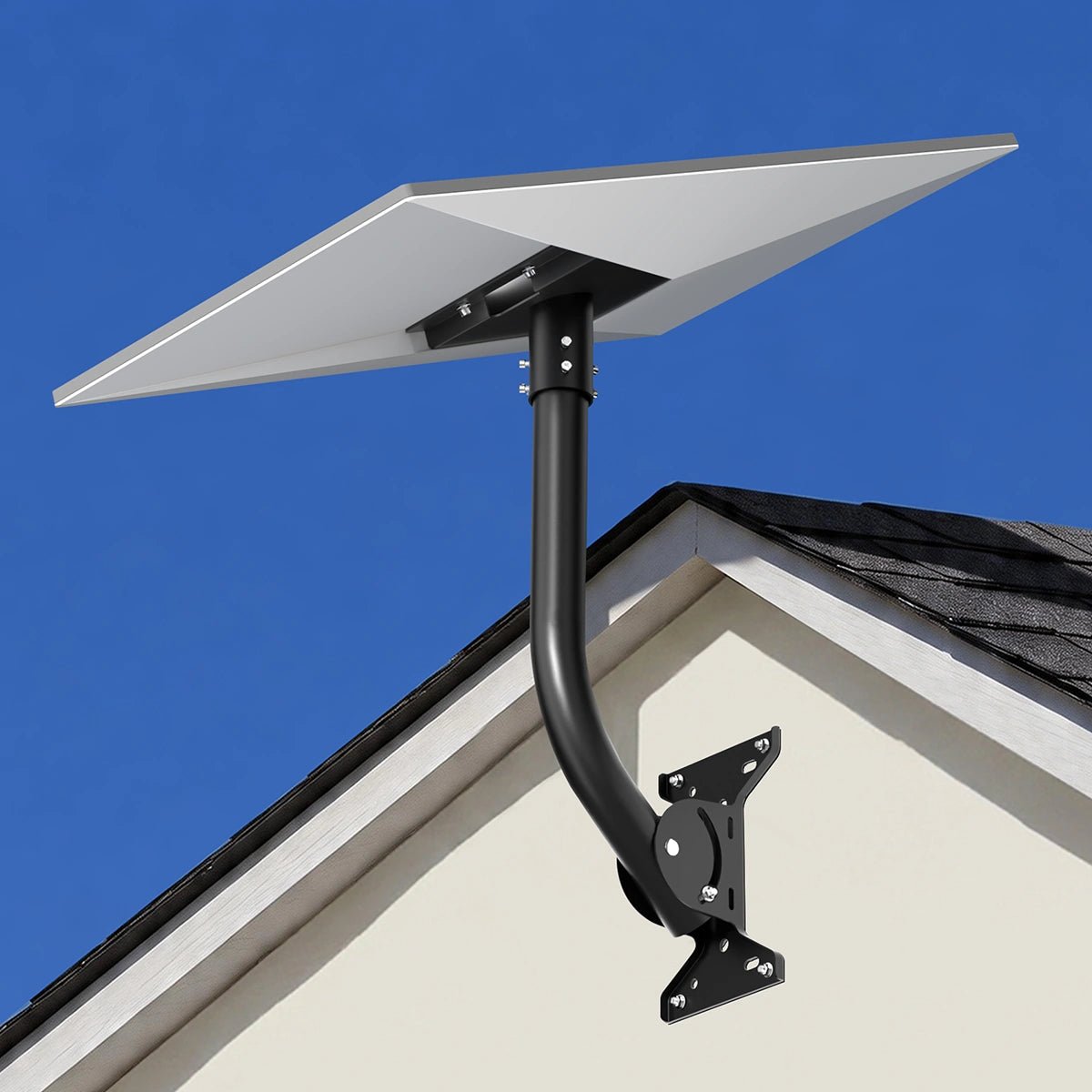 Roof mount installed on a house for Starlink Gen 3.