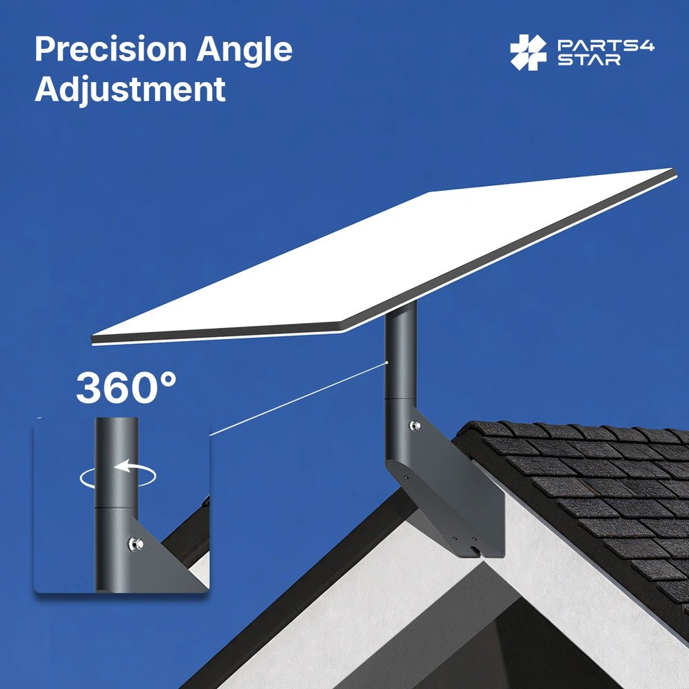Starlink mount with 360-degree angle adjustment feature