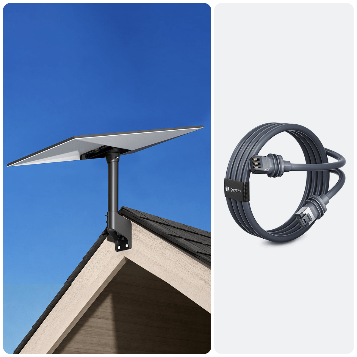 Starlink Gen 3 Wall & Roof Mount Kit – Full Install Bundle with Cable & Router Mount - Parts4Star