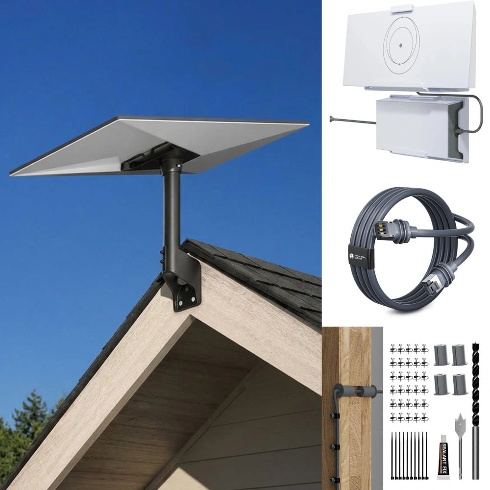 Starlink Gen 3 Wall & Roof Mount Kit – Full Install Bundle with Cable & Router Mount - Parts4Star
