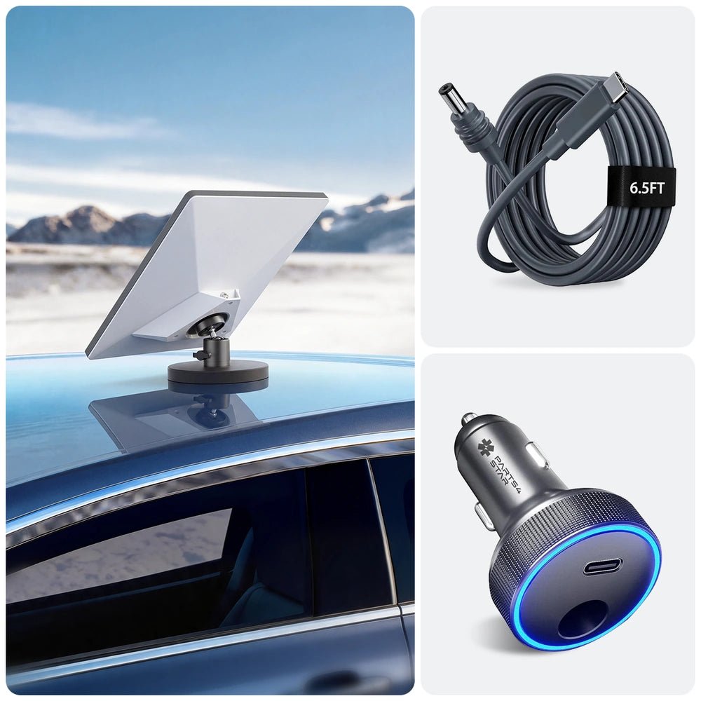 Starlink Mini 360° Adjustable Ball Head Mount Travel Kit with Power, Cable, Case, Tripod & Cover - Parts4Star