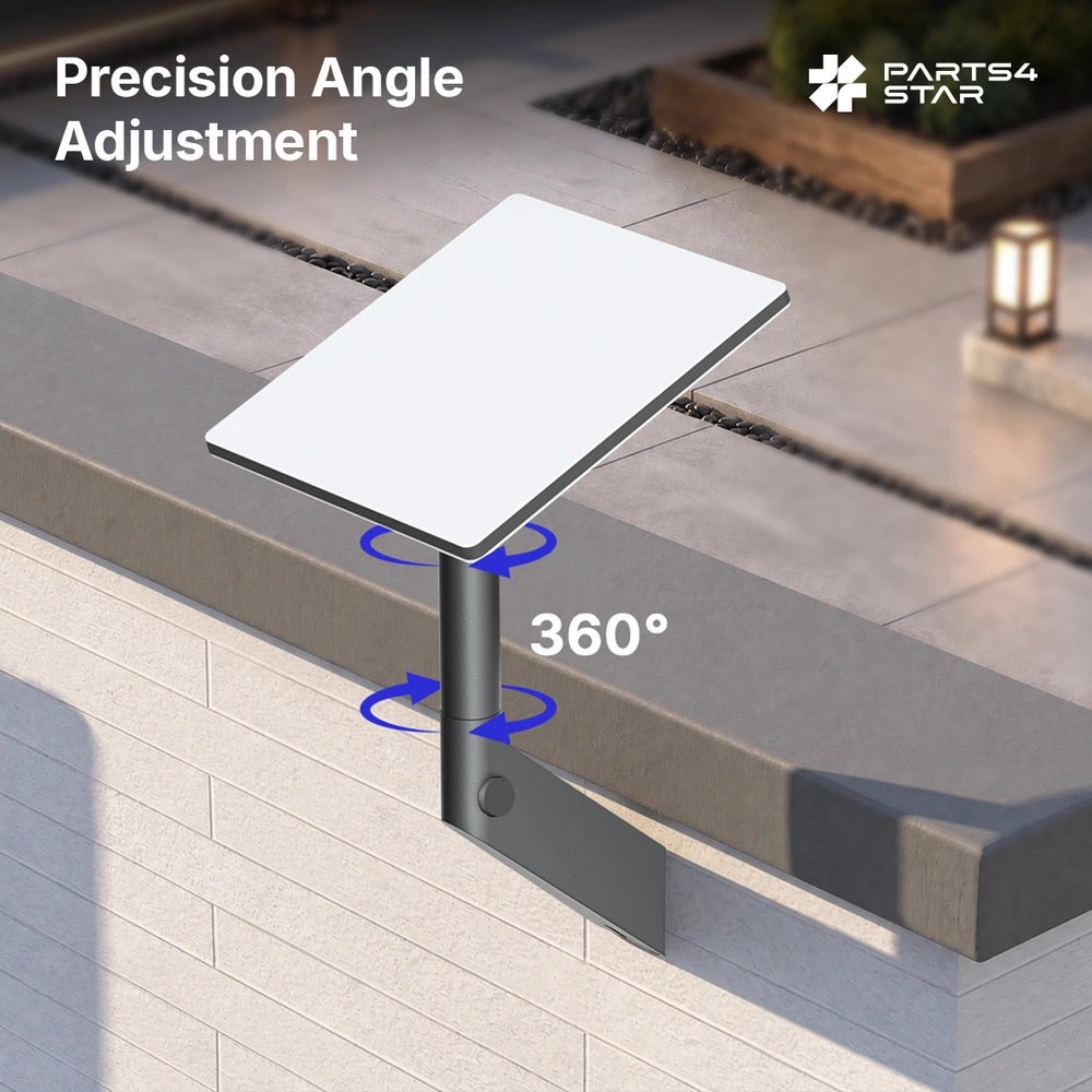 Starlink Mini 360° Adjustable Wall Mount, Heavy-Duty Aluminum, Fits Tile, Asphalt & Flat Concrete, Starlink Mini Accessories - Parts4Star