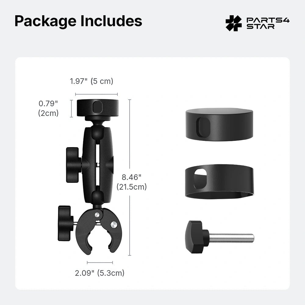 Starlink Mini Adjustable Clamp Mount Kit With 1/4" - 20 and 3/8" - 16 Conversion Screw - Parts4Star