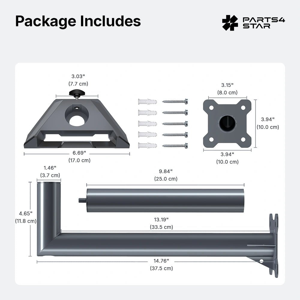 Package contents of Starlink Mini mount kit