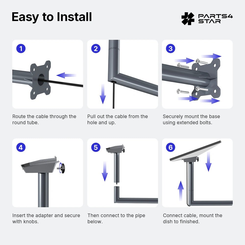 Step-by-step installation guide for Starlink Mini mount