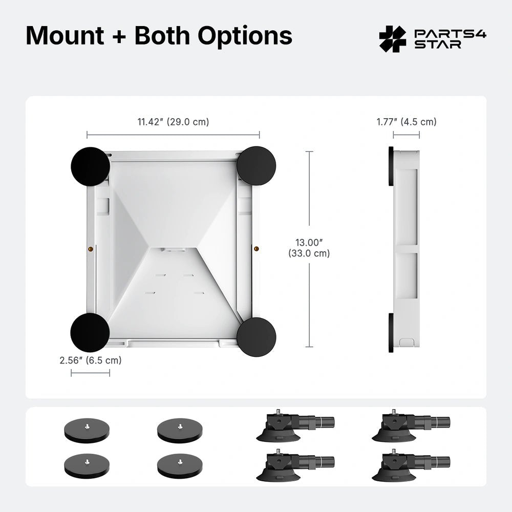 Starlink Mini Armor Quick-Release Heavy-Duty Mount – 2-in-1 Magnetic & Industrial Suction Cup Mount - Parts4Star