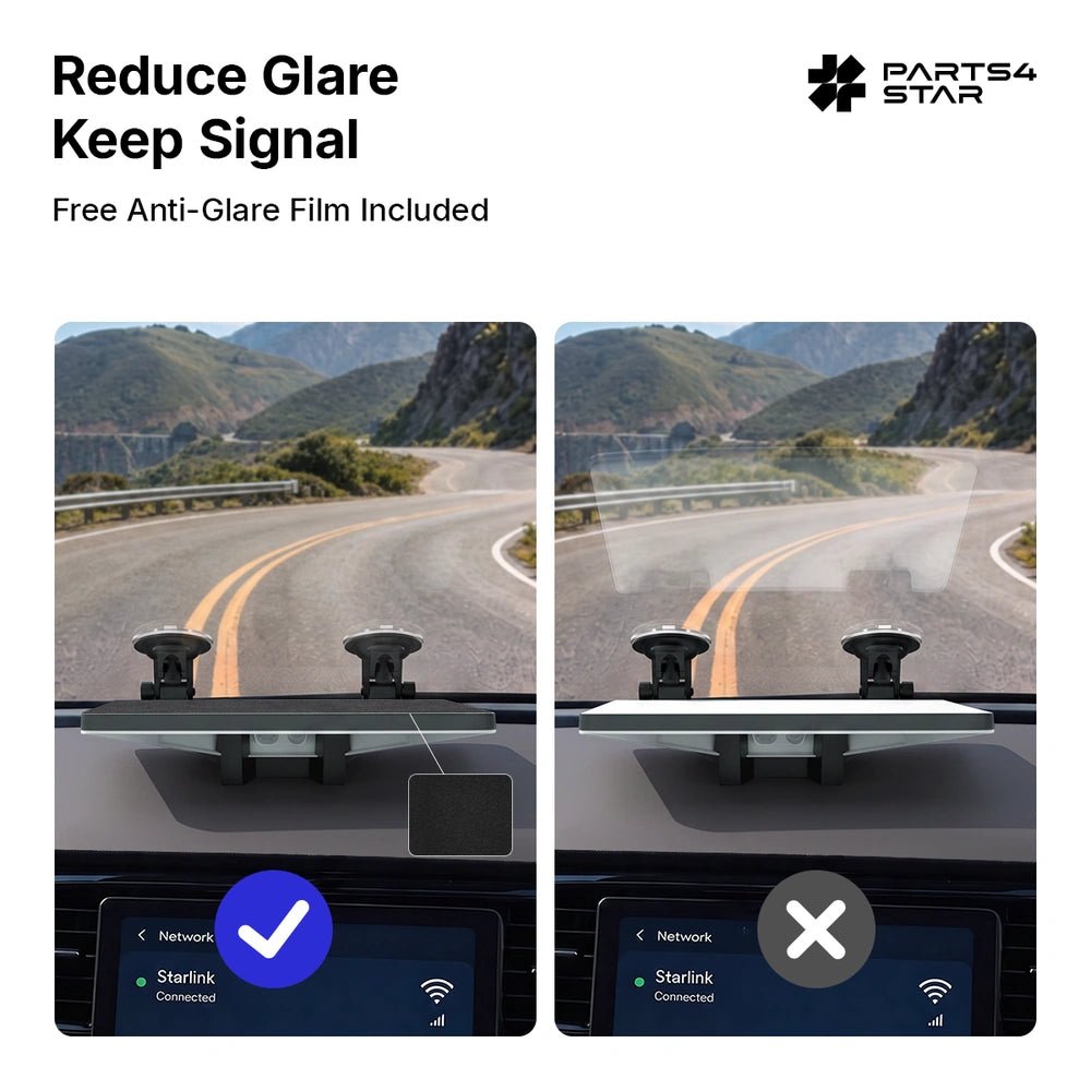Starlink Mini Dashboard & Windshield Suction Cup Mount with Dual Suction Cups - Parts4Star