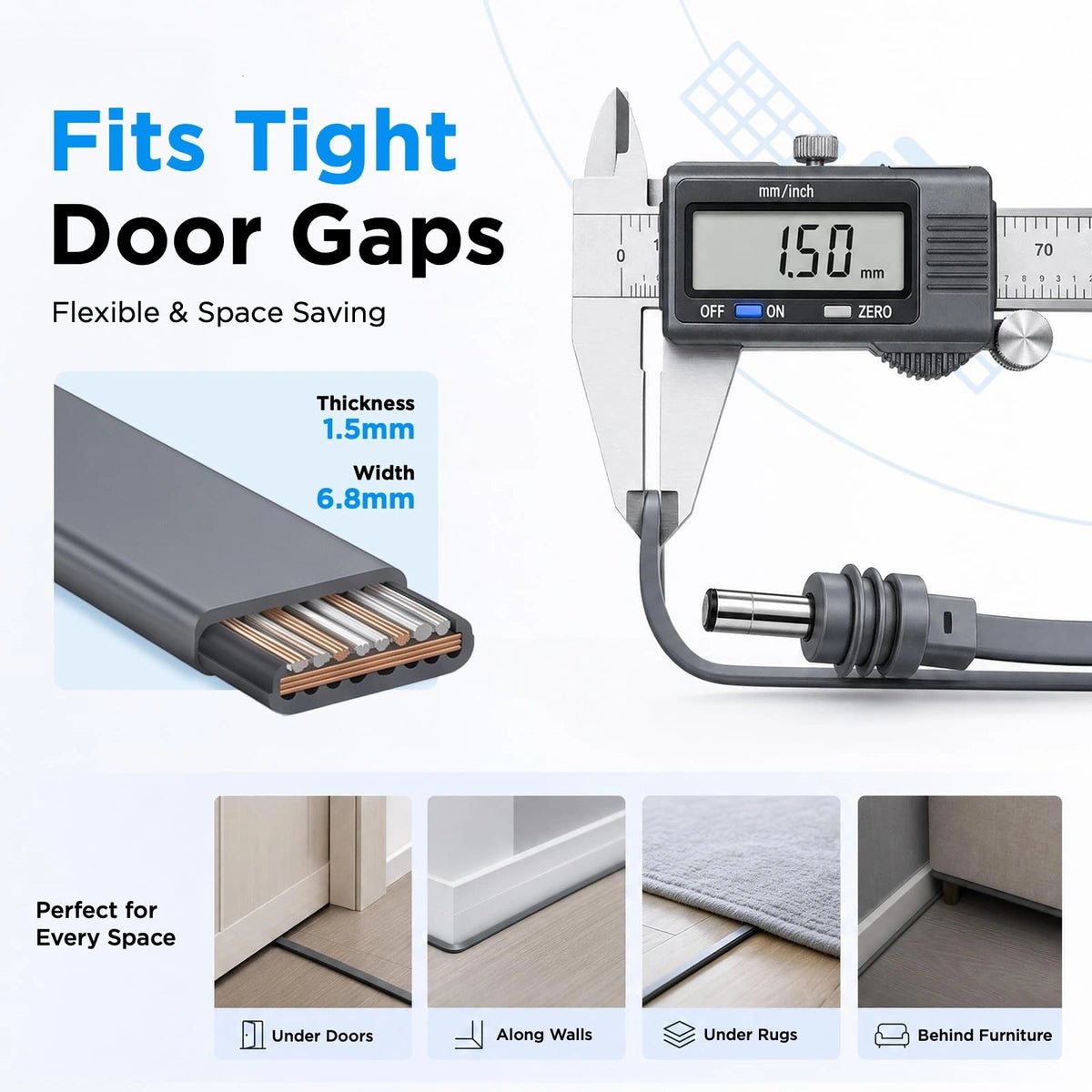 Starlink Mini Flat DC Power Cable - Window Pass-Through - Parts4Star