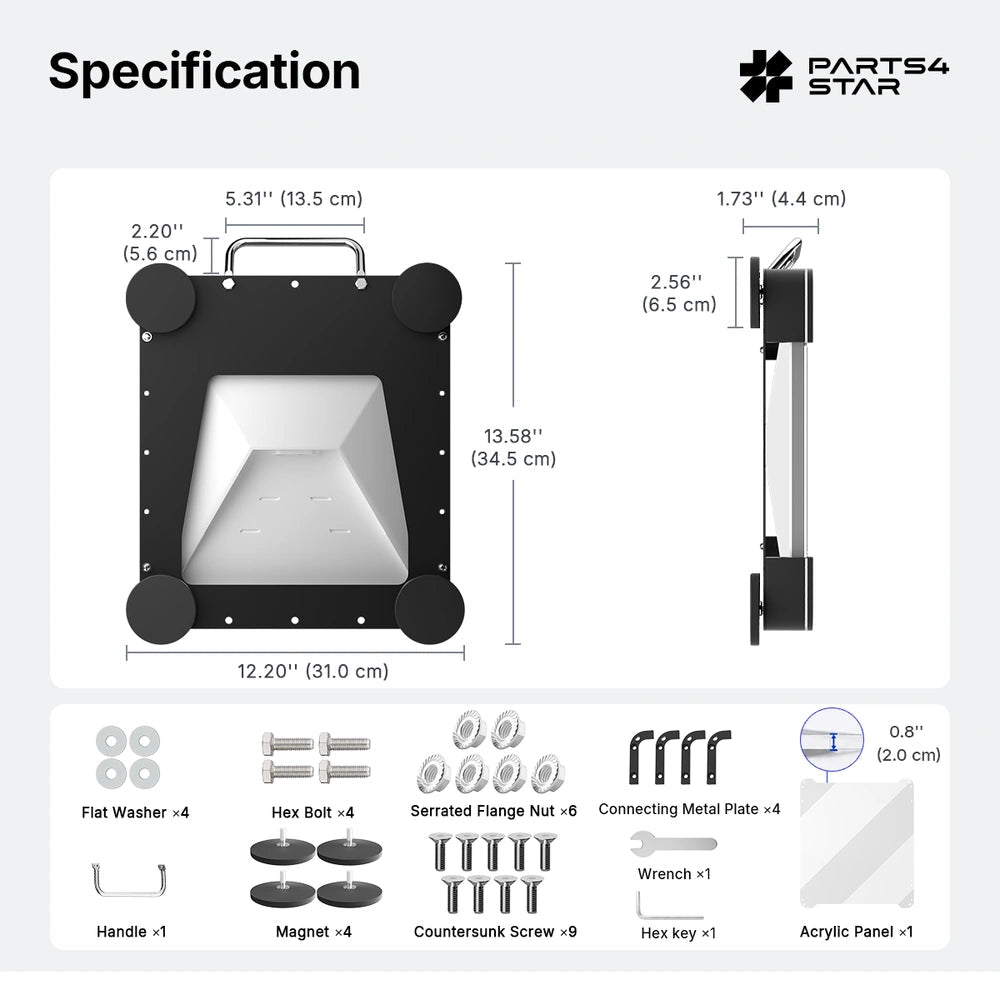 Starlink Mini Heavy-Duty Magnetic Mount with Acrylic Shield - Parts4Star
