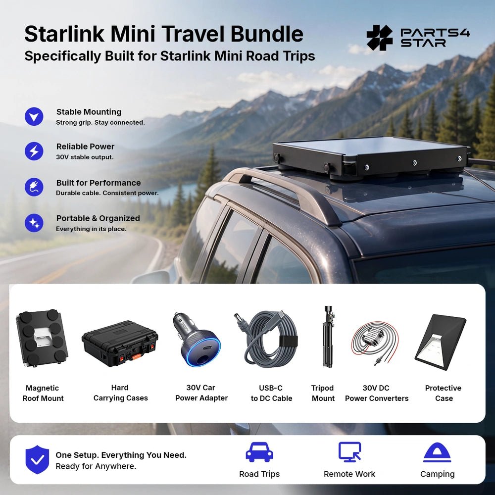 Starlink Mini Magnetic Roof Mount Travel Kit - Save Up To $34 - Parts4Star