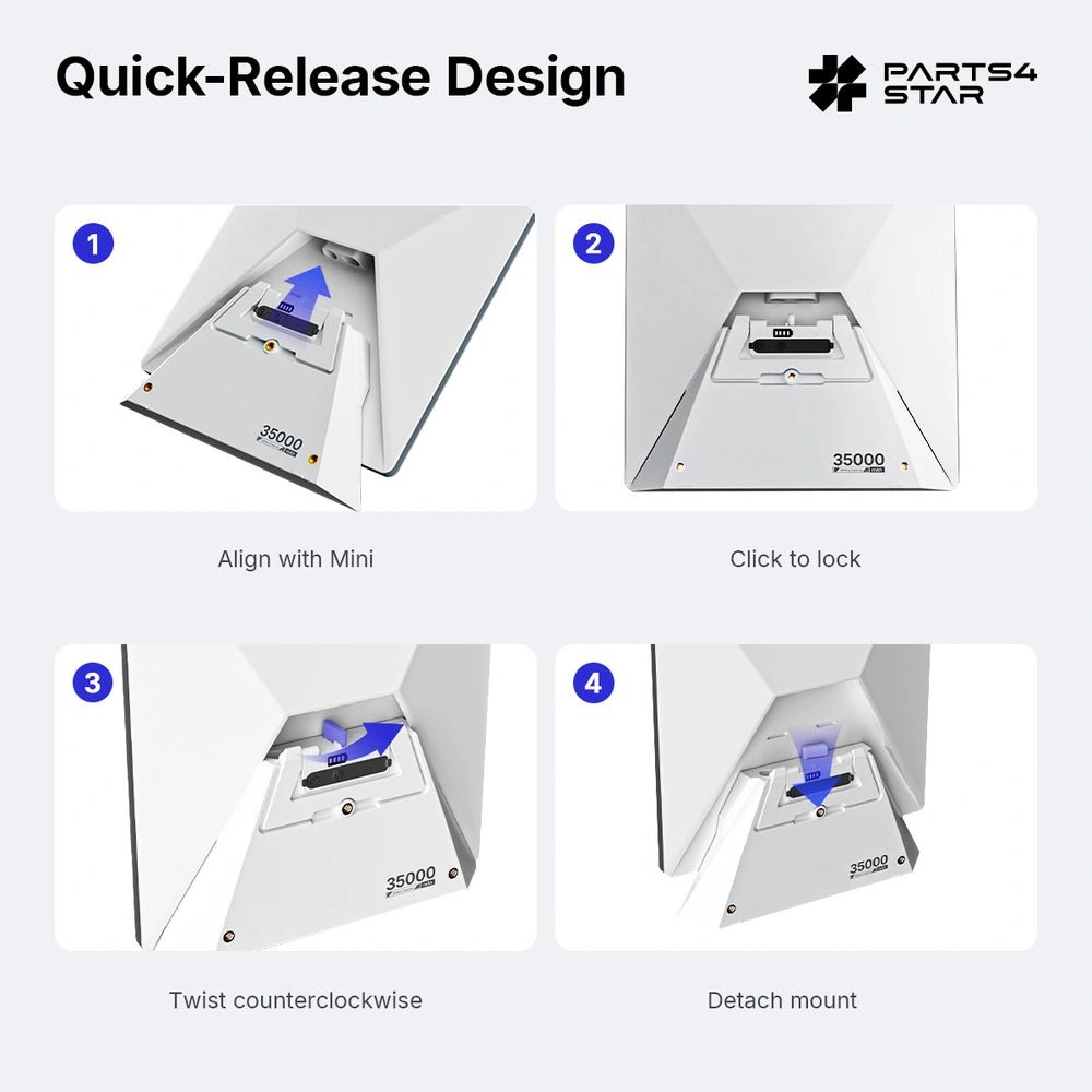 Quick-release design of Starlink Mini Power Bank