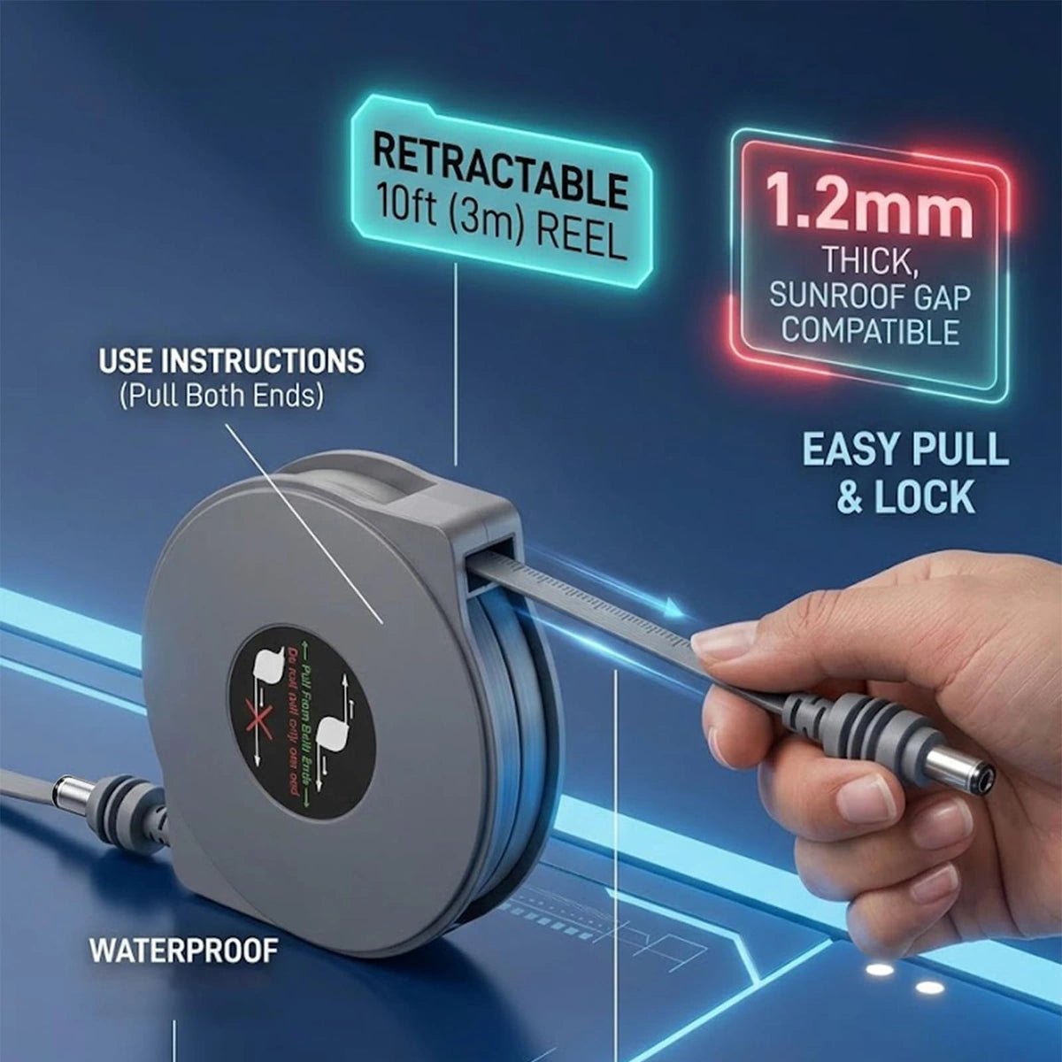 Starlink Mini Retractable Flat Power Cable - Parts4Star