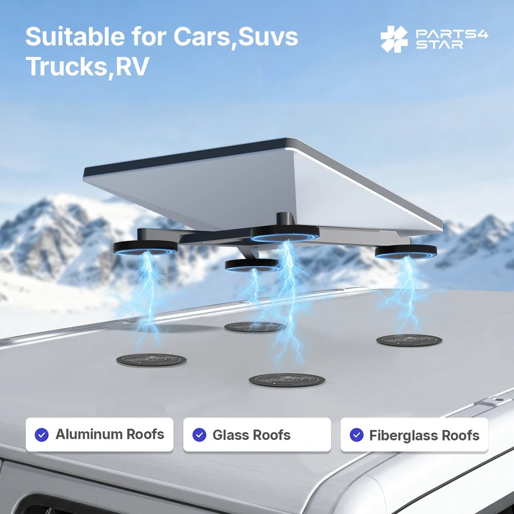 Starlink Mini/Gen 3 Adhesive Magnetic Mount Plates 4PCS for Standard 4/4X, Aluminum, Glass & Fiberglass Roofs - Parts4Star