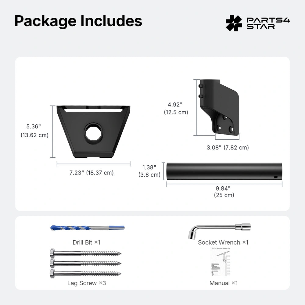Package contents of the Starlink mount kit