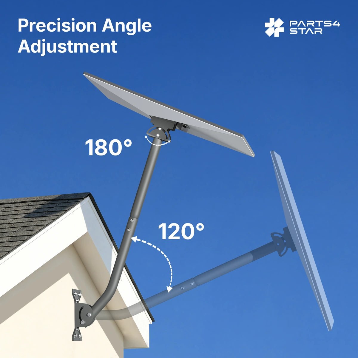 Starlink Standard 4 / 4X Wall & Roof Mount Kit - 30" Adjustable Mount for Gen 3/V3/V4 - Parts4Star