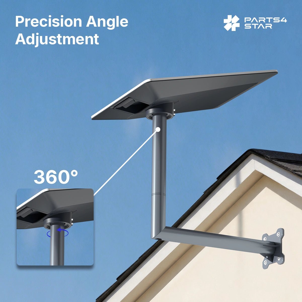 Starlink V5 Adjustable Wall Mount Kit - 13.19'' Long Extension Pole - Parts4Star