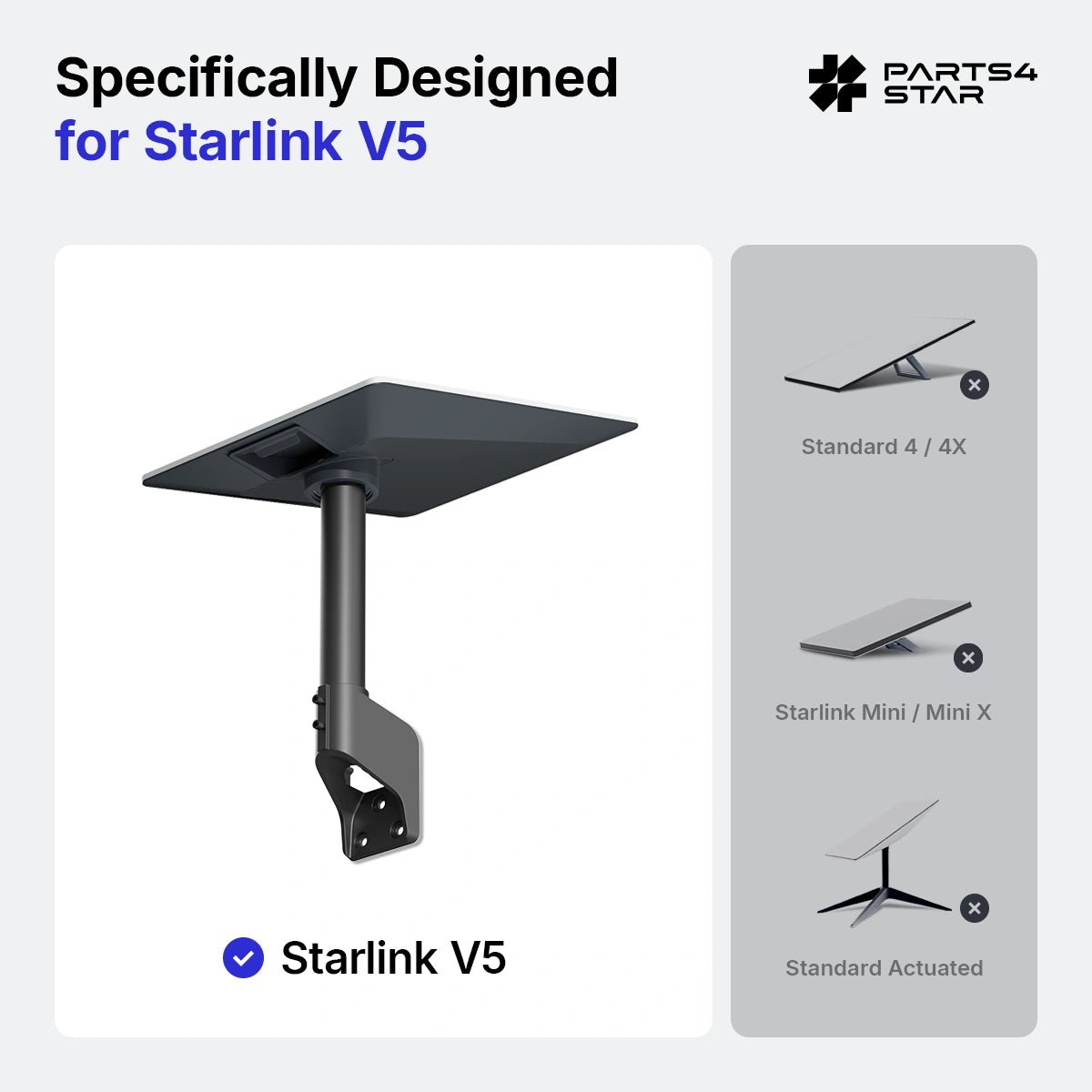 Starlink V5 Wall Mount Kit - 360° Rotatable - Parts4Star