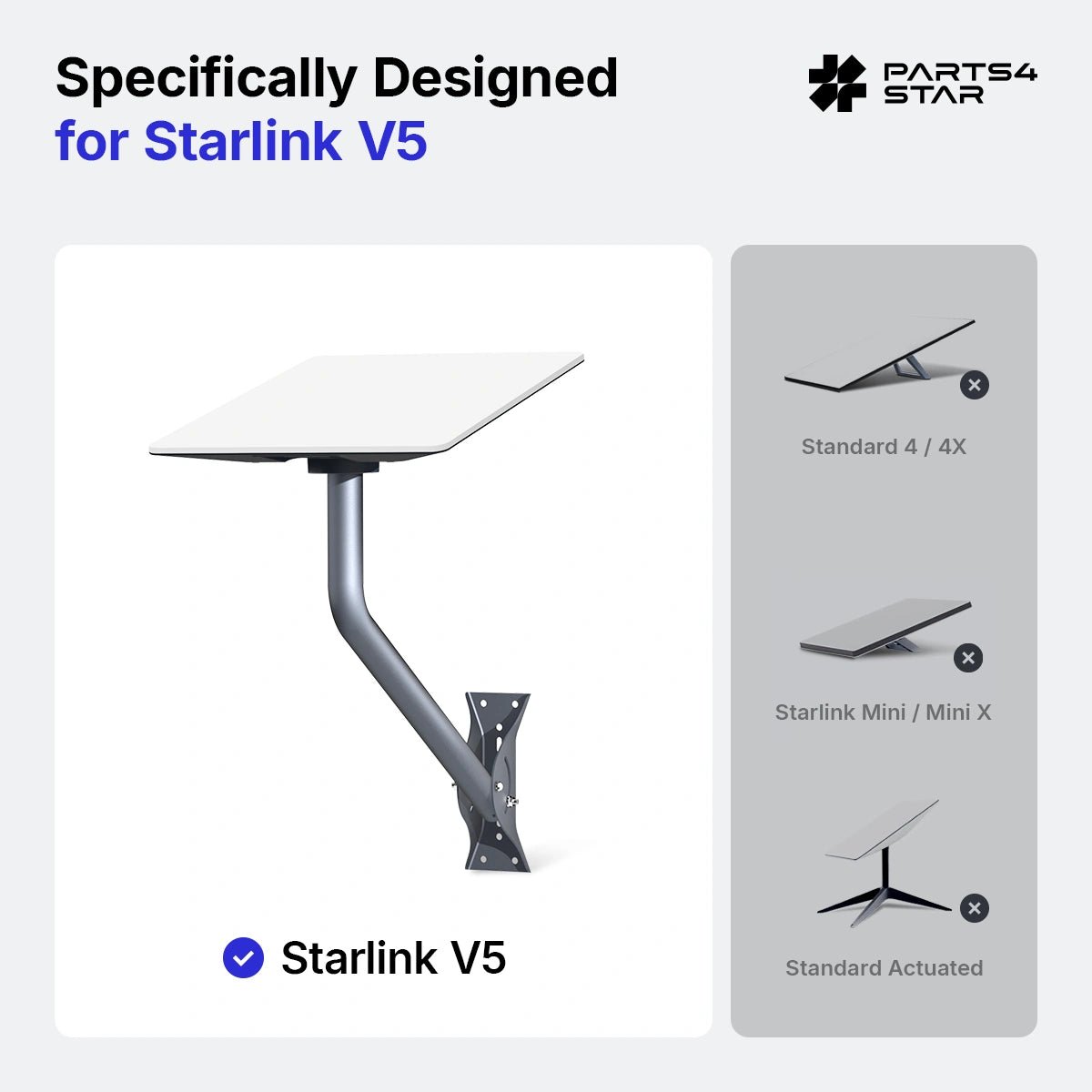 Starlink V5 Wall & Roof Mount Kit - 25 Inch Adjustable - Parts4Star