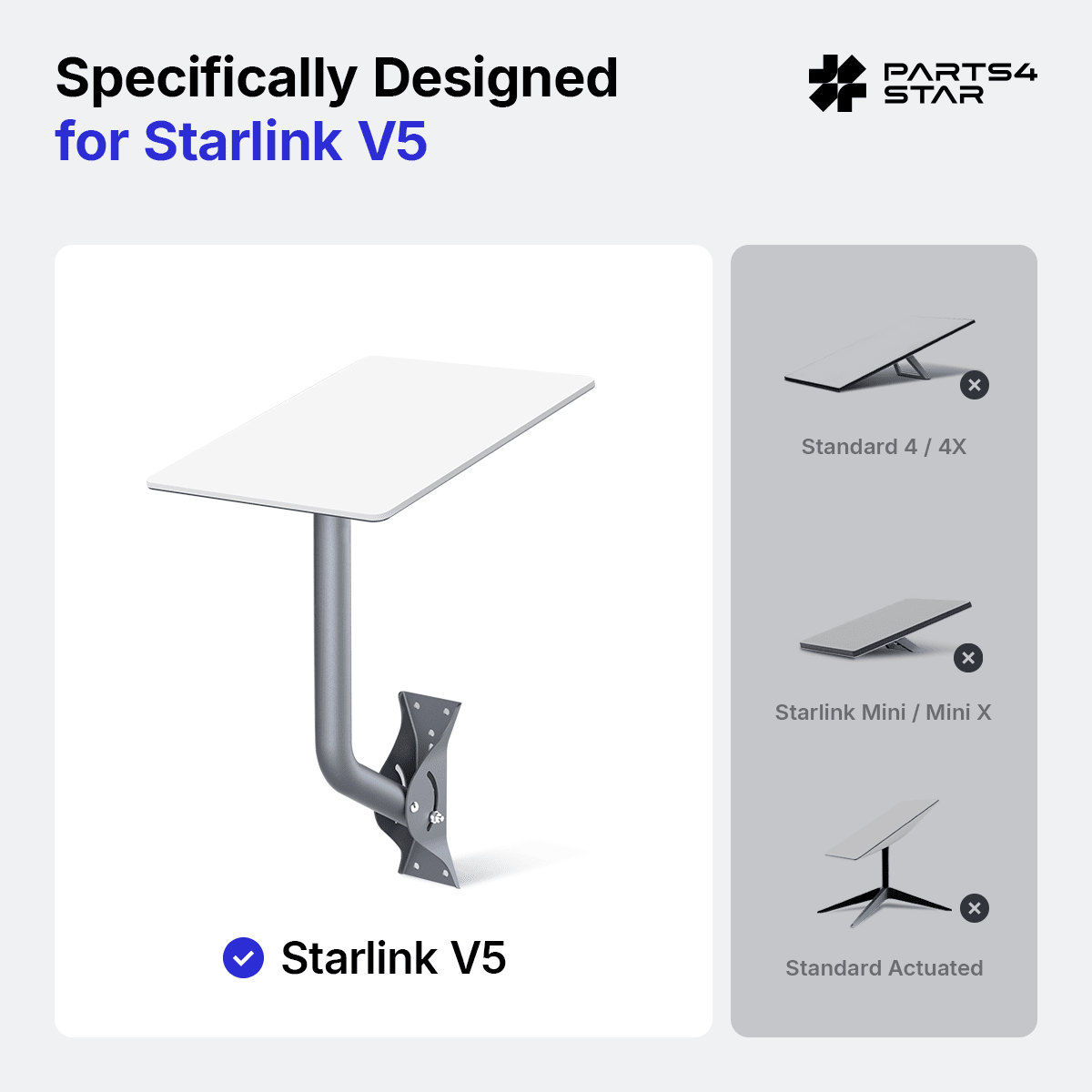Starlink V5 Wall & Roof Mount Kit - Adjustable - Parts4Star