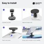 Starlink Mini Magnetic Mount with 360° Adjustable Ball Head, 12 Strong Magnets, Compatible with 2024 & 2025 OEM Pipe Adpter, Starlink Mini Accessories - Obraz 8