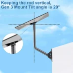 Adjustable Wall & Roof Mount Kit for Starlink Gen 3 Standard Dish - Bild 6