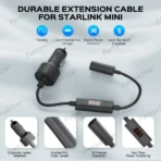 12V to 24V DC Step Up Converter with 60W Car Cigarette Lighter Adapter for Starlink Mini - Imagen 2