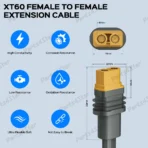 Starlink Gen 3 Performance XT60 12AWG Heavy-Duty Extension Cable - 10FT/3M - Imagen 3