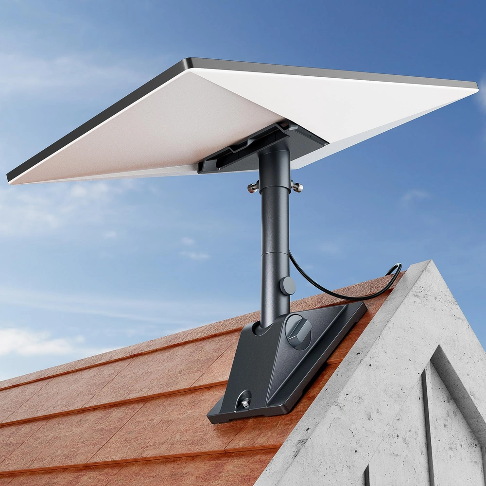 1 (2) Starlink Gen 3 Adjustable Roof Mounting Kit with 0–90° Tilt, 5.5"x8.8" Stable Base, Heavy-Duty Aluminum , Fits Tile, Shingle & Flat Roofs, Starlink Gen 3 Accessories - Зображення 1