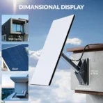 Starlink Gen 3 Adjustable Roof Mounting Kit with 0–90° Tilt, 5.5"x8.8" Stable Base, Heavy-Duty Aluminum , Fits Tile, Shingle & Flat Roofs, Starlink Gen 3 Accessories - Зображення 3