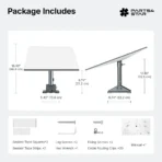 Starlink Gen 3 Adjustable Roof Pivot Mounting Kit with 0–90° Tilt, 5.5"x8.8" Stable Base, Heavy-Duty Aluminum Alloy, Fits Tile, Shingle & Flat Roofs, Starlink Gen 3 Accessories - Image 8