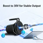 12V to 30V Step-Up Converter Recessed Mount Adapter for Starlink Mini - Obraz 2