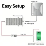 12V to 30V Step-Up Converter Recessed Mount Adapter for Starlink Mini - Obraz 5